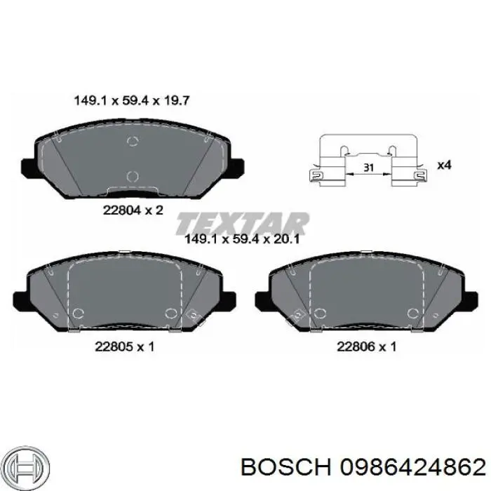 Comprar PAH25AF Japan Parts Pastillas delanteras de freno