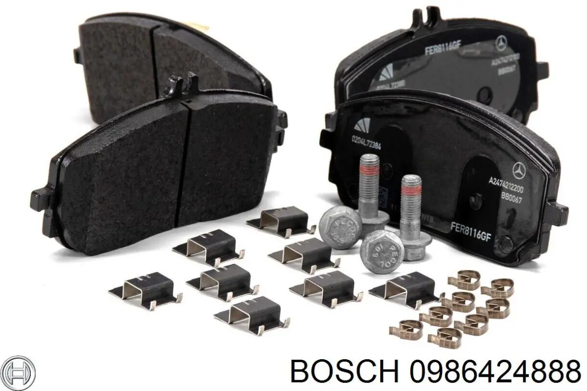 0986424888 Bosch pastillas de freno delanteras