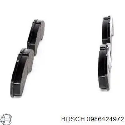 0986424972 Bosch pastillas de freno traseras