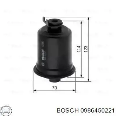 0 986 450 221 Bosch filtro combustible