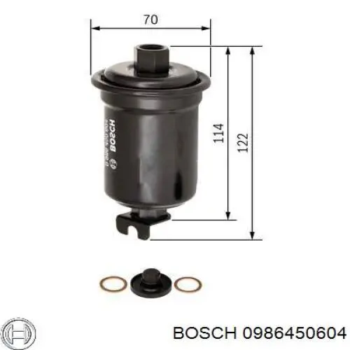 0 986 450 604 Bosch filtro de combustible