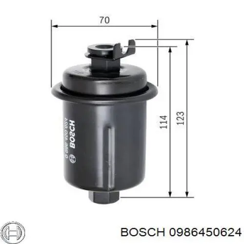 Filtro de gasoil Bosch 0986450624