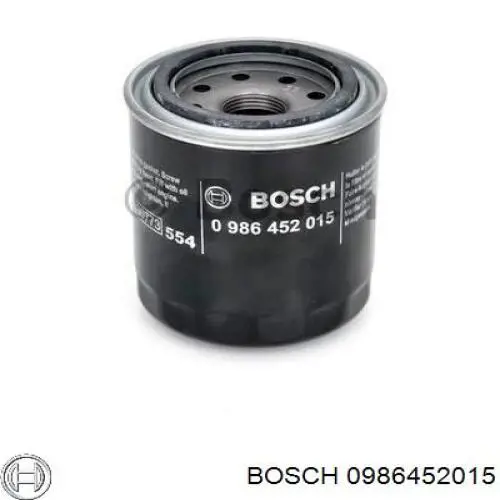 0986452015 Bosch filtro de aceite
