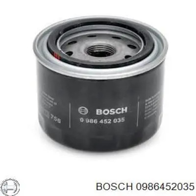 0986452035 Bosch filtro de aceite