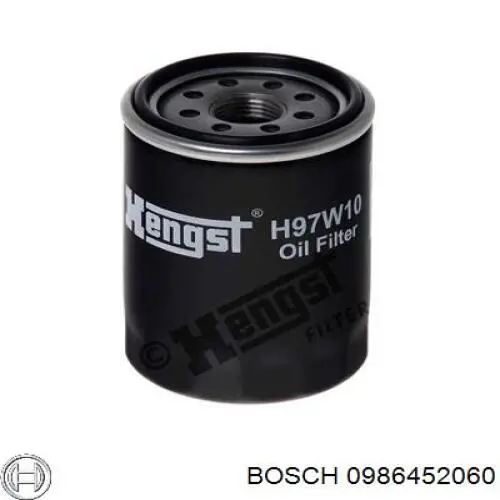 0 986 452 060 Bosch filtro de aceite