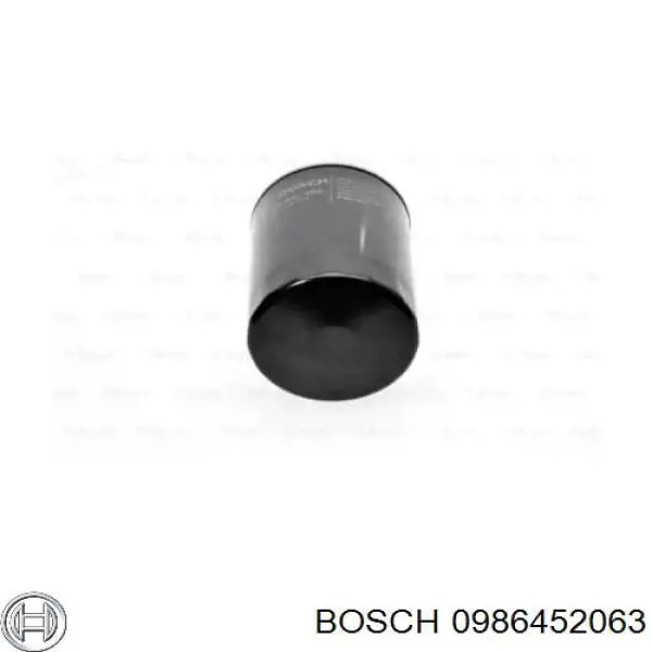 0 986 452 063 Bosch filtro de aceite