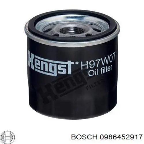 0986452917 Bosch filtro de aceite