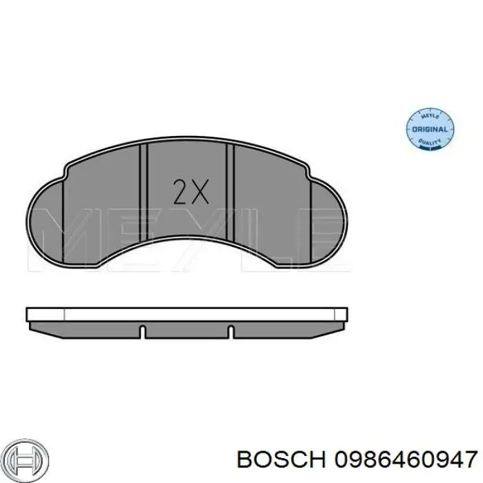 0 986 460 947 Bosch pastillas de freno delanteras