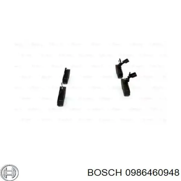 0 986 460 948 Bosch pastillas de freno delanteras