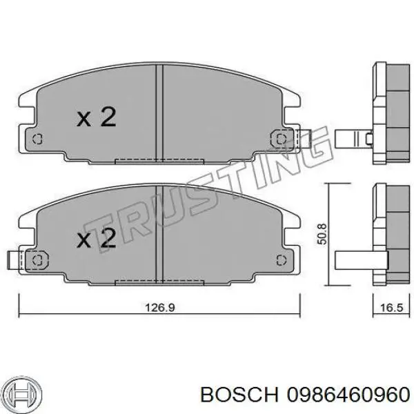 0986460960 Bosch pastillas de freno delanteras