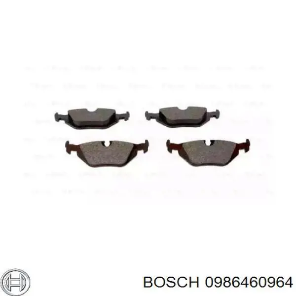 0986460964 Bosch pastillas de freno traseras