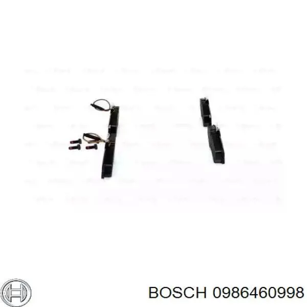 0 986 460 998 Bosch pastillas de freno delanteras