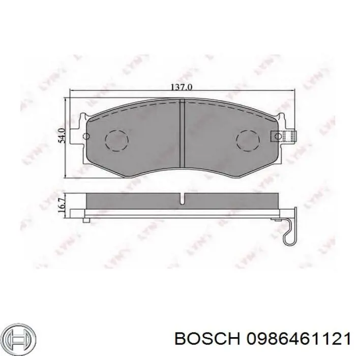 0986461121 Bosch pastillas de freno delanteras