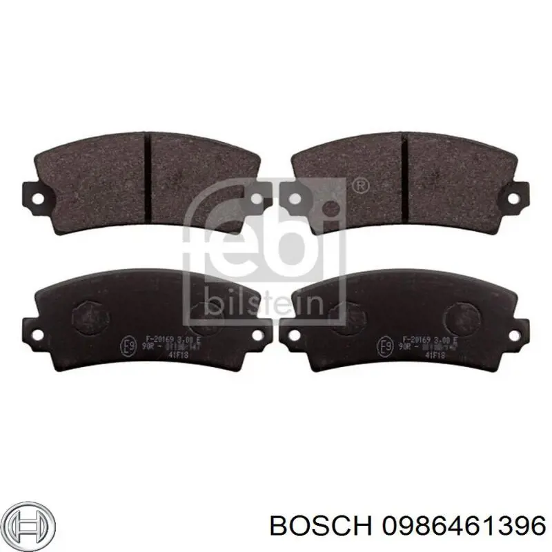 0 986 461 396 Bosch pastillas de freno delanteras