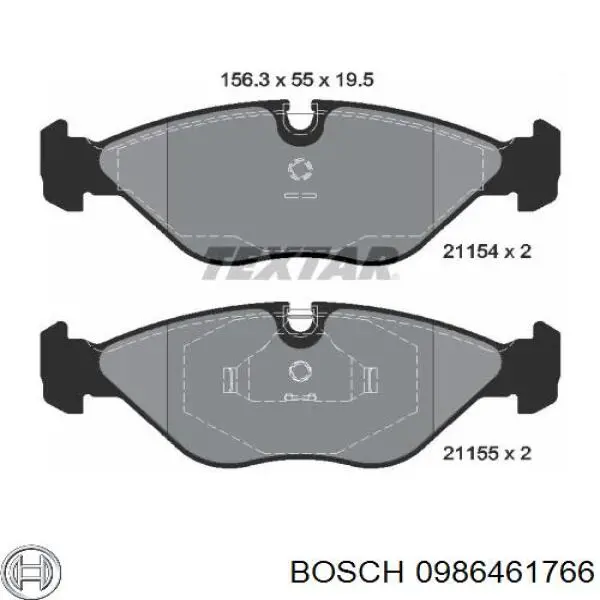 0986461766 Bosch pastillas de freno delanteras