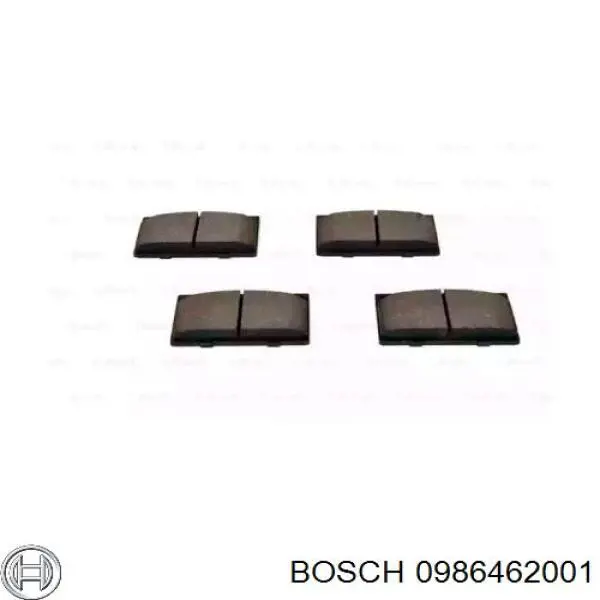 0 986 462 001 Bosch pastillas de freno delanteras