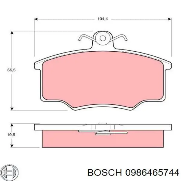 0986465744 Bosch pastillas de freno delanteras