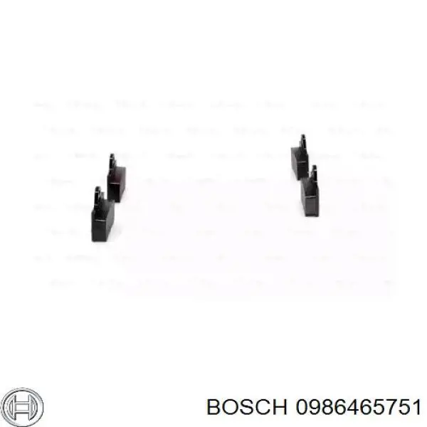 0986465751 Bosch pastillas de freno traseras