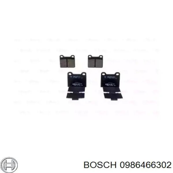 0986466302 Bosch pastillas de freno traseras