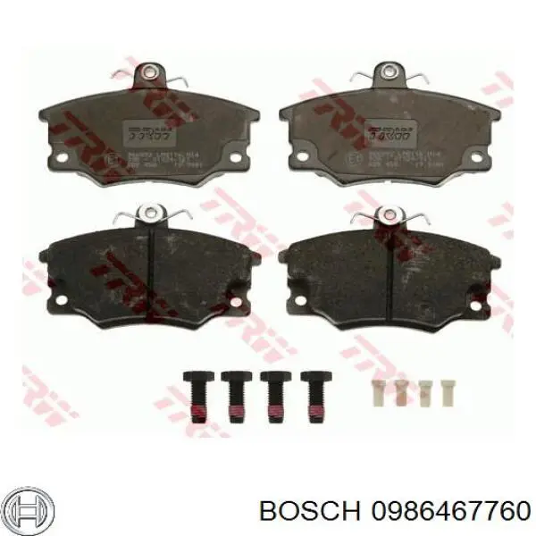 0986467760 Bosch pastillas de freno delanteras