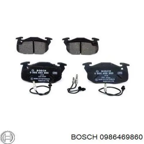 Pastillas de freno 0986469860 Bosch