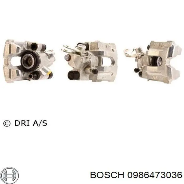 0986473036 Bosch pinza de freno trasera izquierda