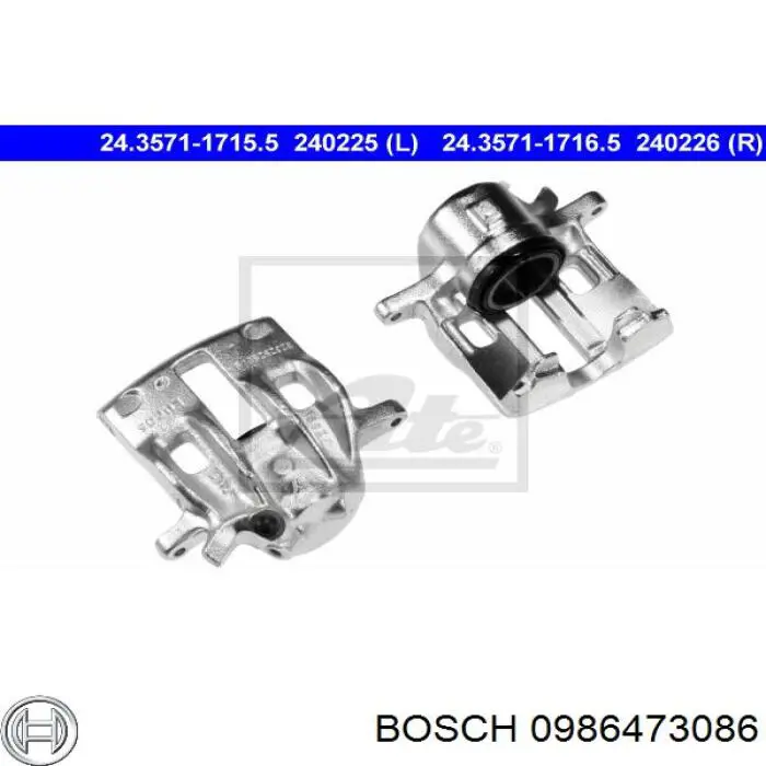 0 986 473 086 Bosch pinza de freno delantera izquierda