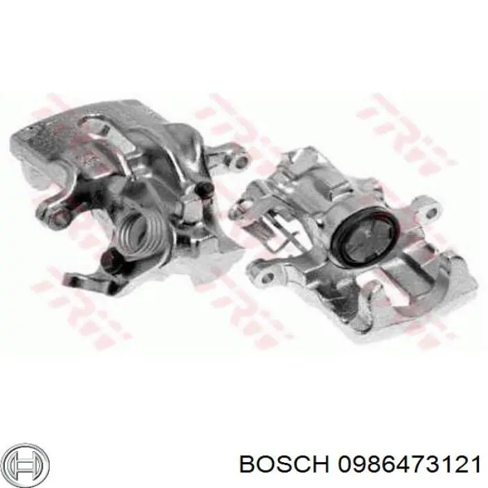 0 986 473 121 Bosch pinza de freno trasera izquierda