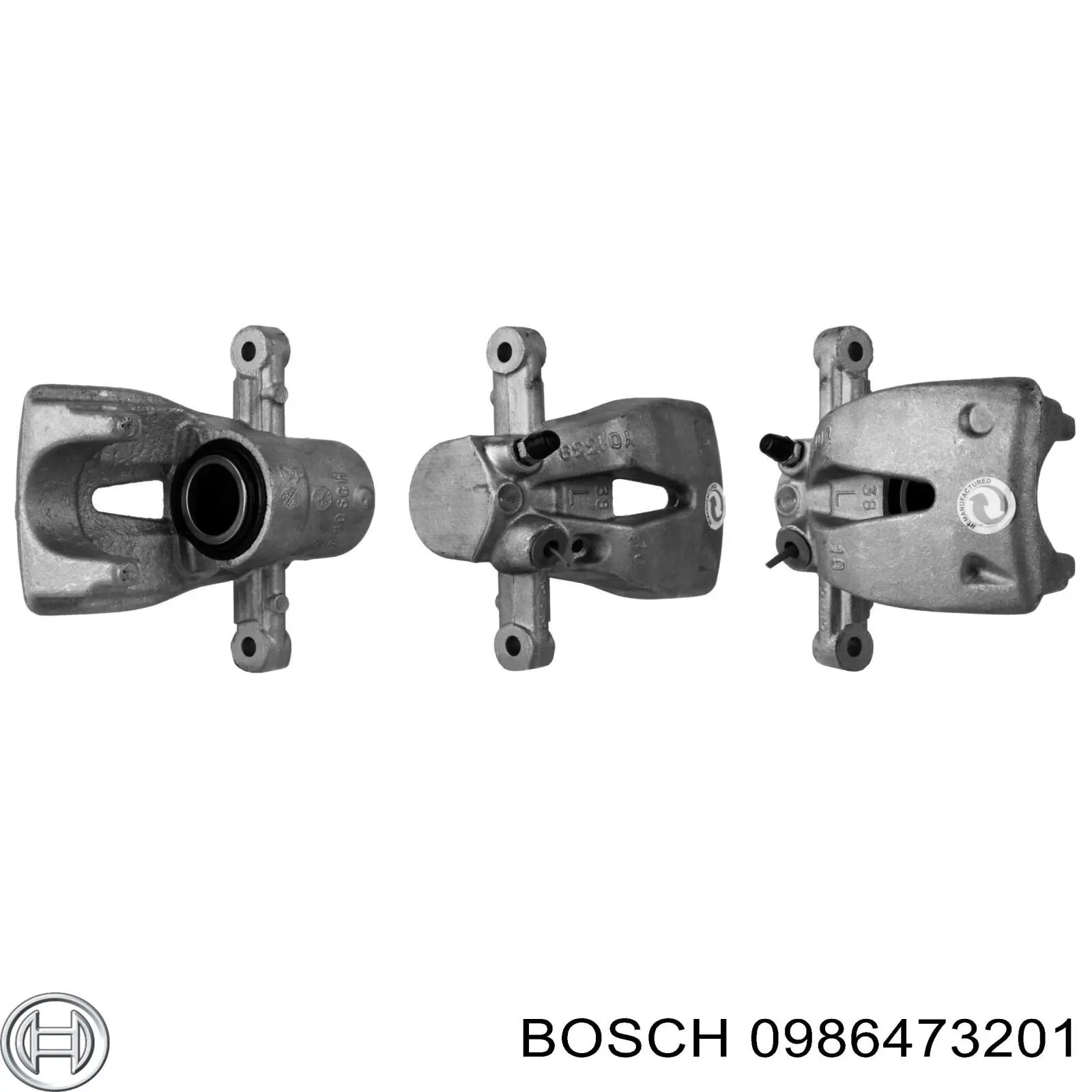 0 986 473 201 Bosch pinza de freno trasera izquierda