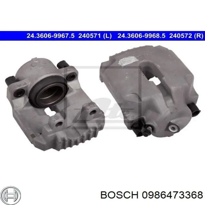 0986473368 Bosch pinza de freno delantera izquierda