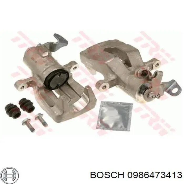 0 986 473 413 Bosch pinza de freno trasera izquierda