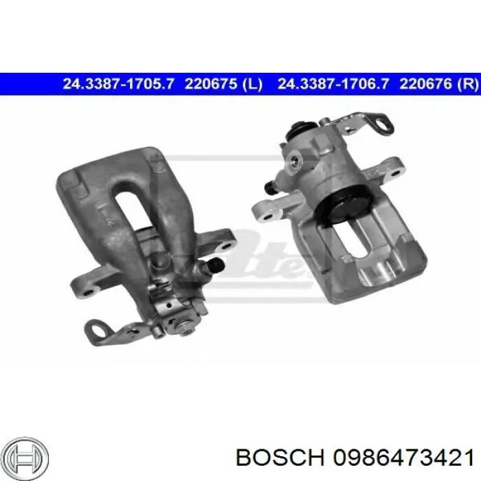Comprar 0986473421 Bosch Pinza de freno trasera izquierda