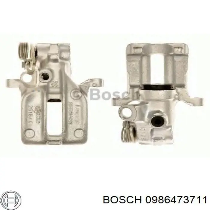 0986473711 Bosch pinza de freno trasera izquierda