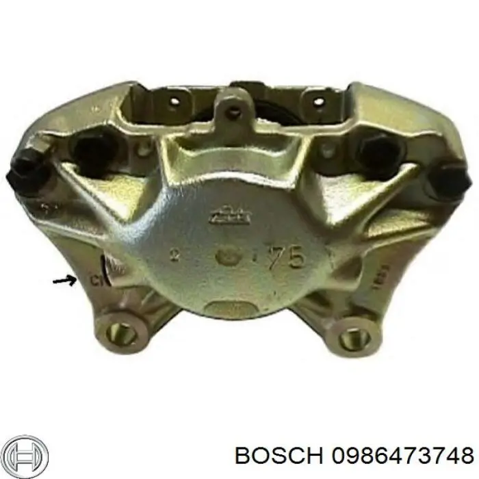 0986473748 Bosch pinza de freno delantera izquierda