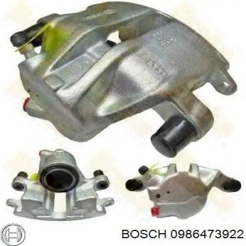 0986473922 Bosch pinza de freno delantera izquierda