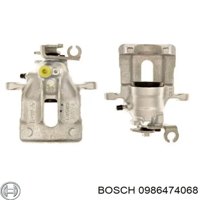 0 986 474 068 Bosch pinza de freno trasero derecho