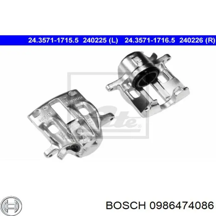 0 986 474 086 Bosch pinza de freno delantera derecha