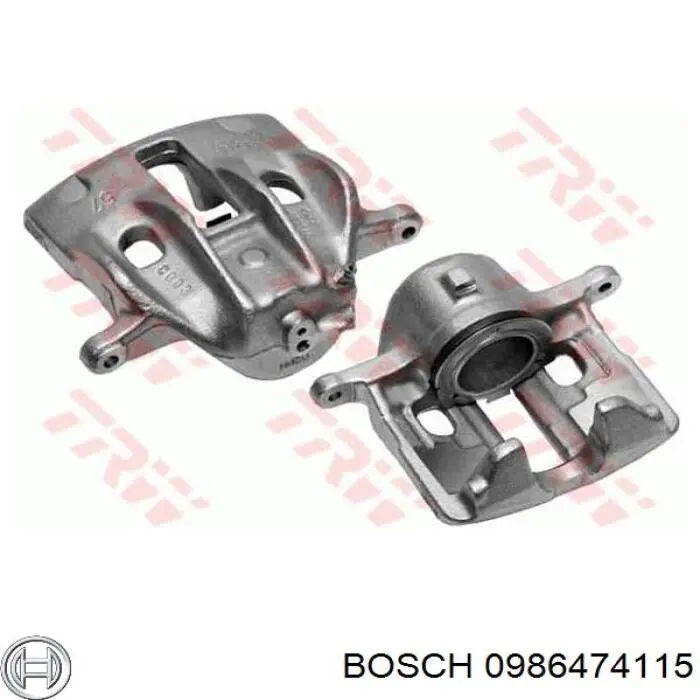 0986474115 Bosch pinza de freno delantera derecha