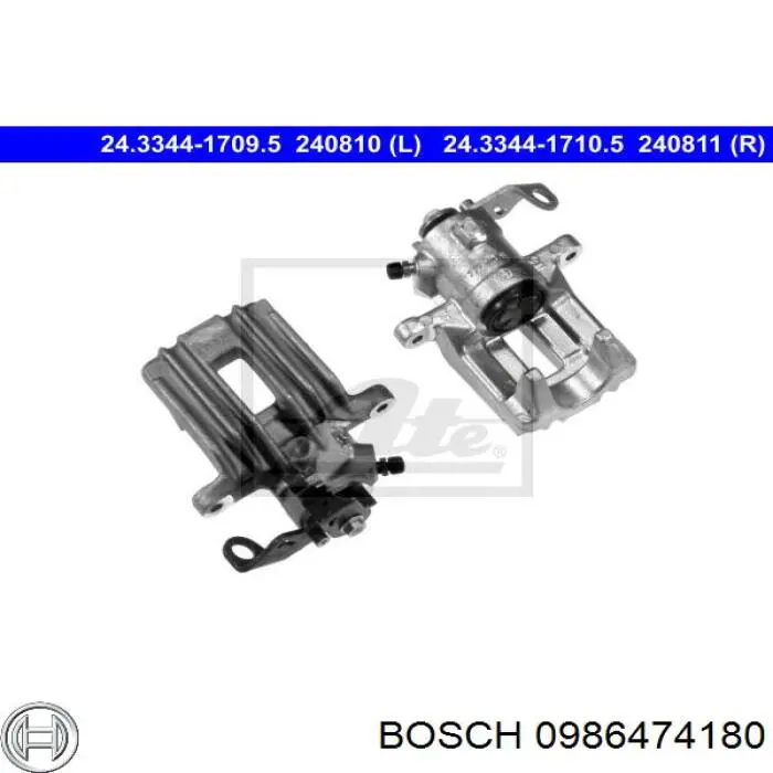 Comprar 0986474180 Bosch Pinza de freno trasera derecha