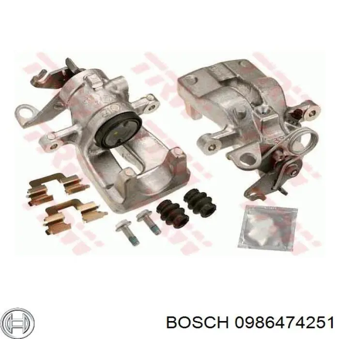 0 986 474 251 Bosch pinza de freno trasero derecho