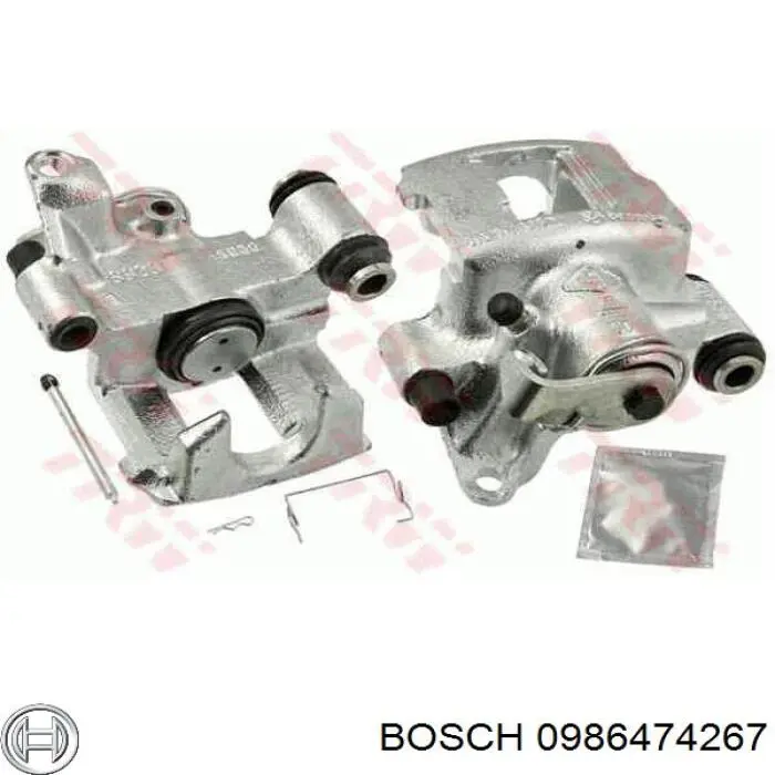 0986474267 Bosch pinza de freno trasero derecho