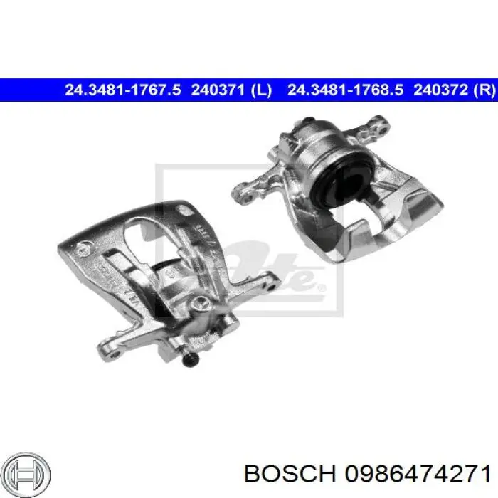 0986474271 Bosch pinza de freno delantera izquierda