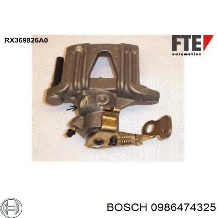 Pinza de freno trasera derecha Bosch 0986474325