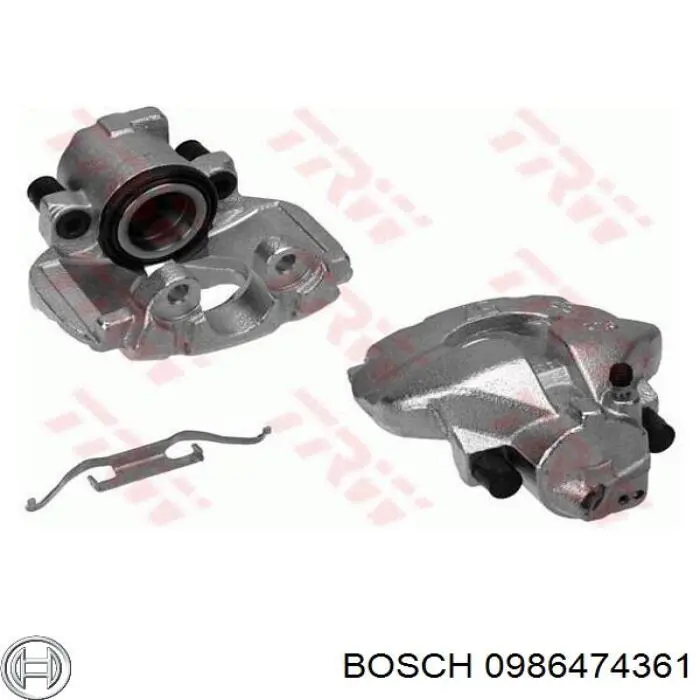 0986474361 Bosch pinza de freno delantera derecha