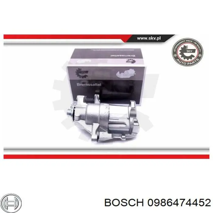 0 986 474 452 Bosch pinza de freno delantera derecha