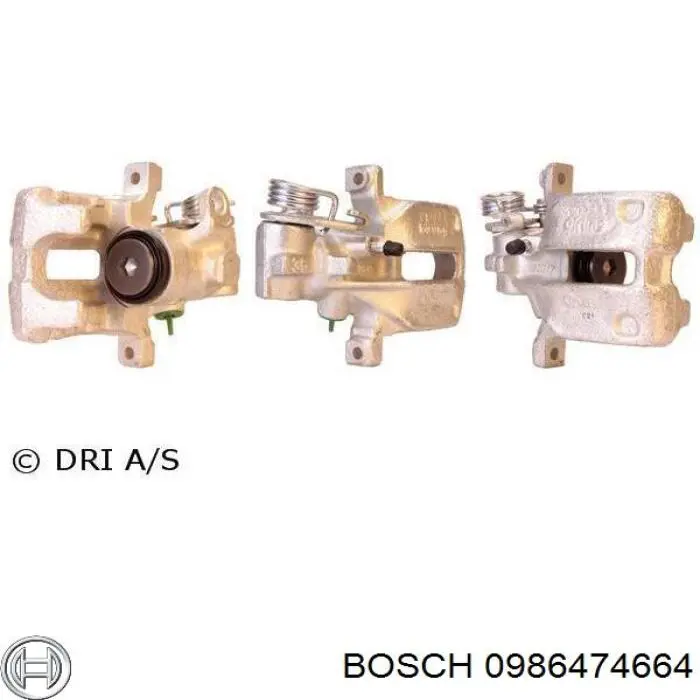 0986474664 Bosch pinza de freno trasero derecho