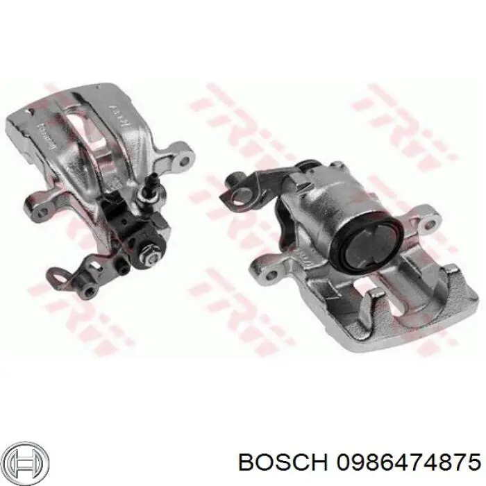 0986474875 Bosch pinza de freno trasera izquierda