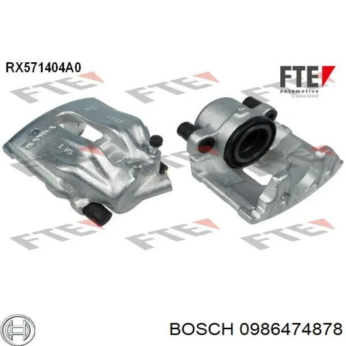 0 986 474 878 Bosch pinza de freno delantera derecha