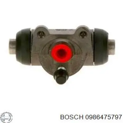 0 986 475 797 Bosch cilindro de freno de rueda trasero