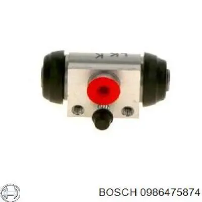 0986475874 Bosch cilindro de freno de rueda trasero